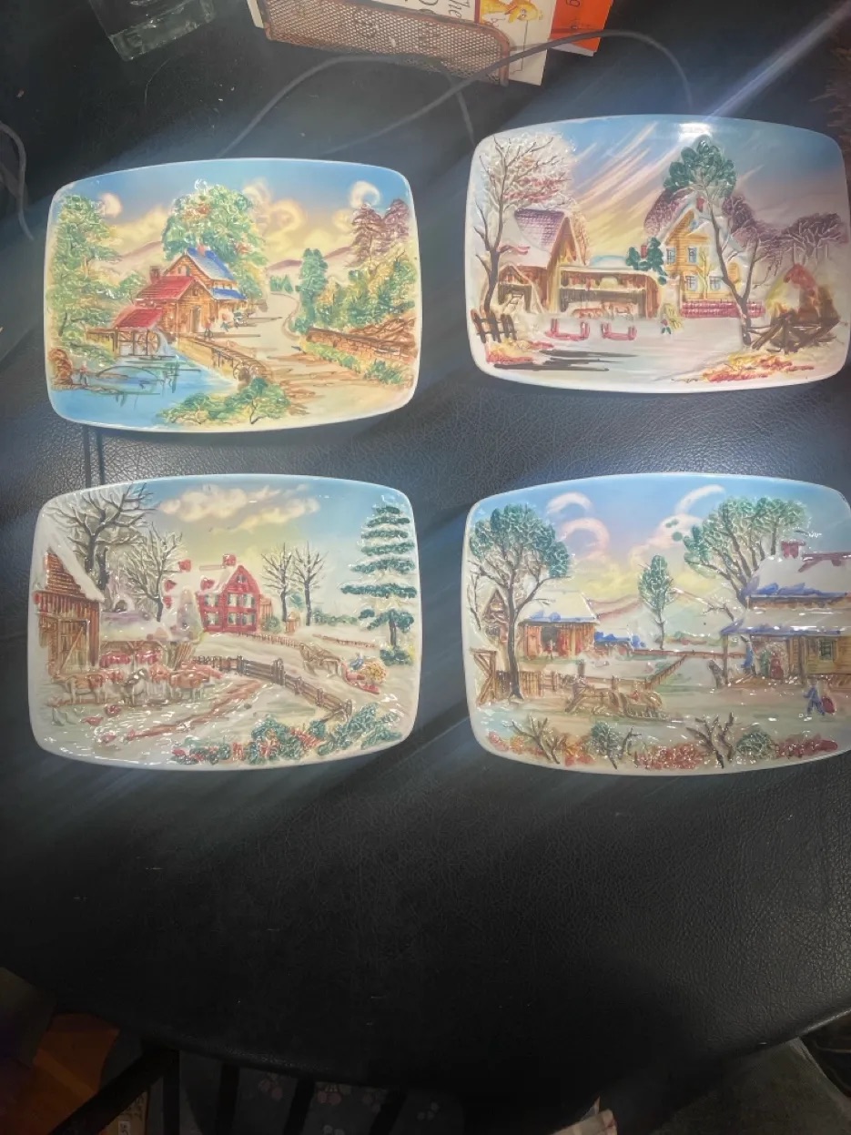 Chase Japan Four Seasons Plaques (4pc)