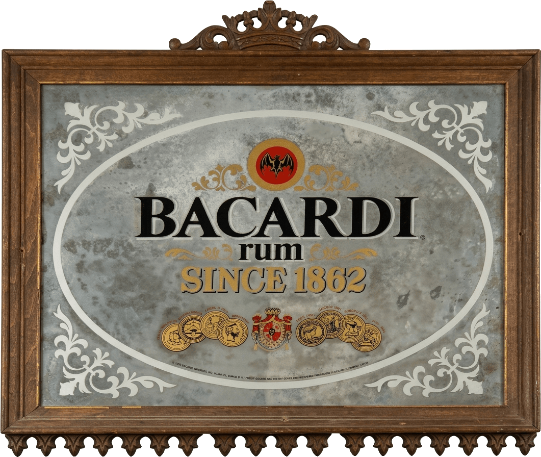 Bacardi Rum 'Since 1862' Bar Advertising Mirror