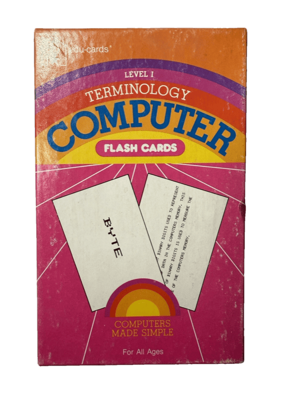 Vintage Computer Terminology Flash Cards — edu-cards No. 233 Level I