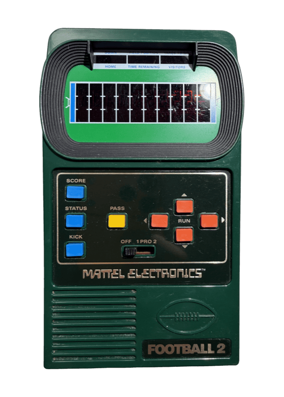 Mattel Electronics Football 2 — 1978 LED Handheld Game, Green, MPN 1050-0320